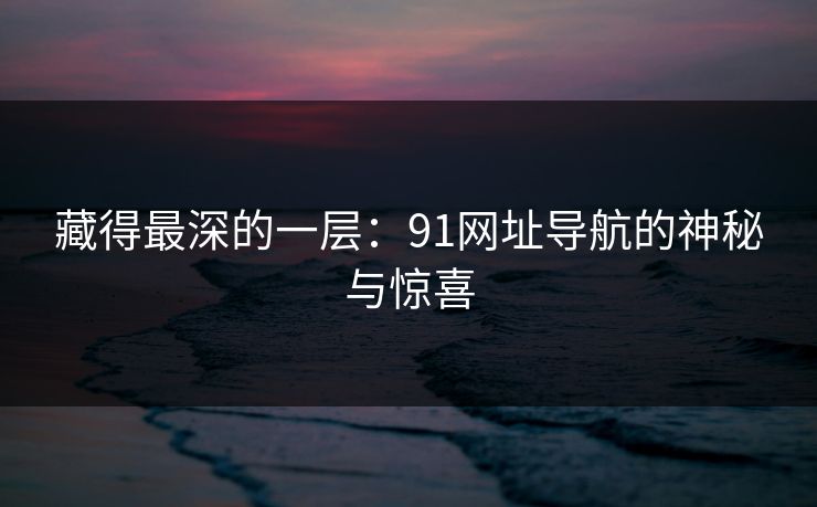 藏得最深的一层：91网址导航的神秘与惊喜